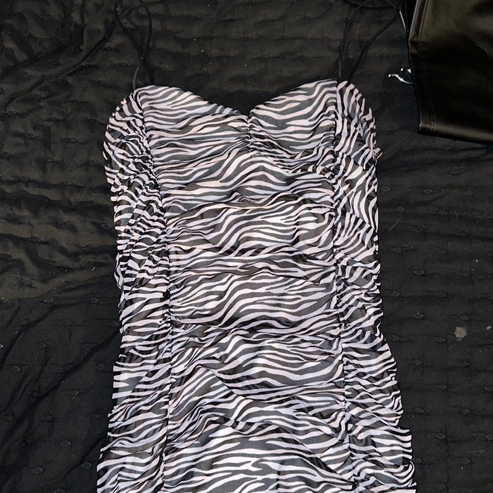 Zebra print mini dress